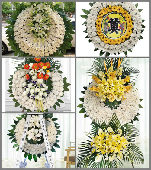 湖南邵阳洞口县竹市镇大水村花圈速递